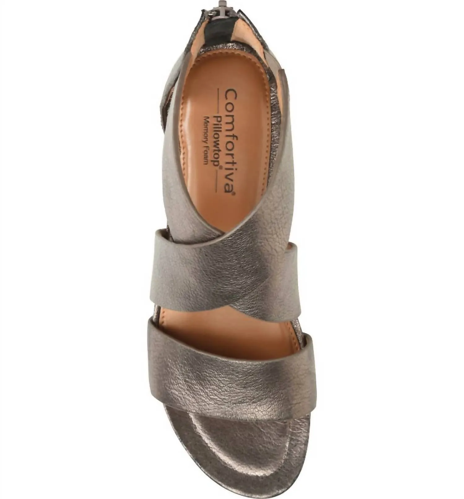 Pacifica Strappy Sandal In Anthracite Leather