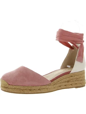 Palmer Womens Leather Wrap Wedge Heels