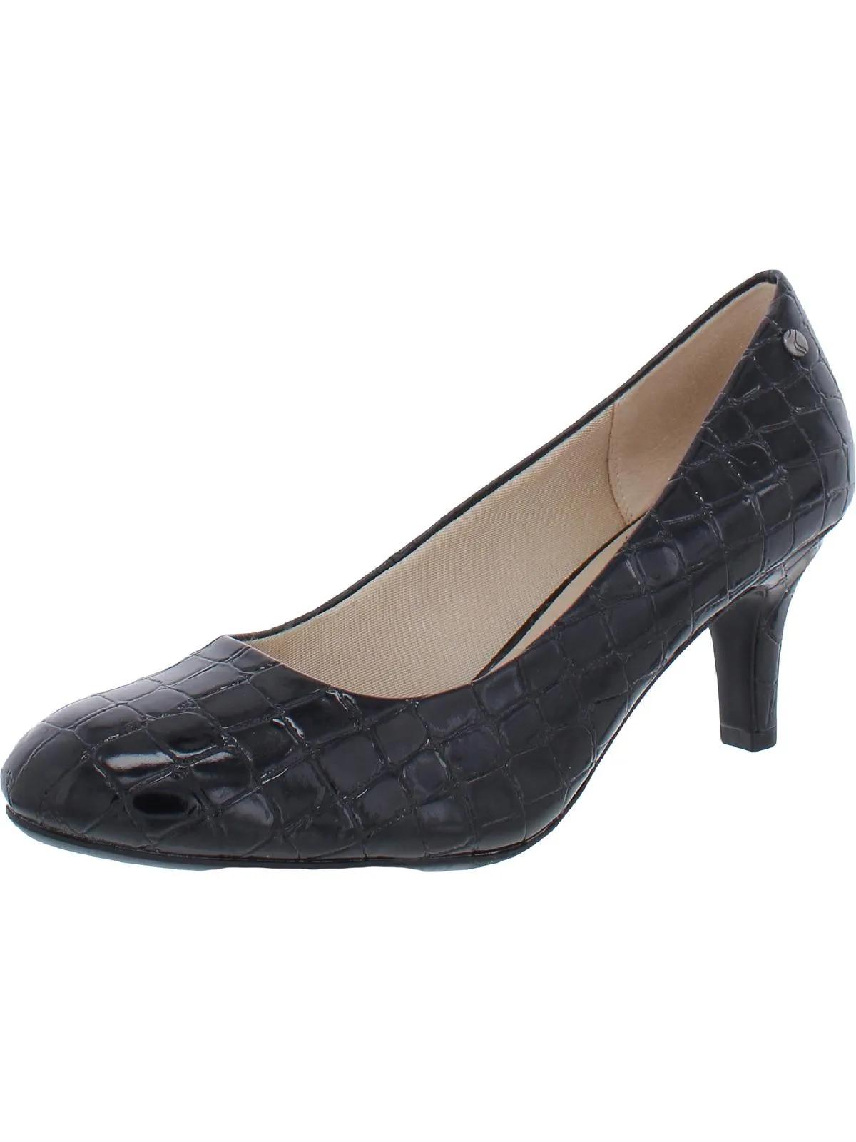 Parigi Womens Slip On Round Toe Heels