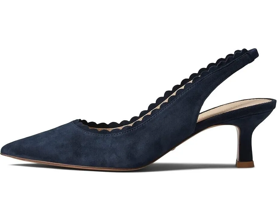 Pelle Moda Kelsa Slingback Pump Women's 5.5 Midnight Suede Slip On Shoes KHD994