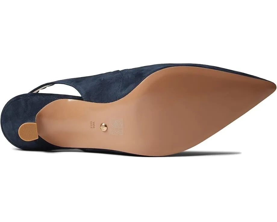 Pelle Moda Kelsa Slingback Pump Women's 5.5 Midnight Suede Slip On Shoes KHD994