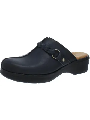 Penelope Womens Leather Mules Clogs