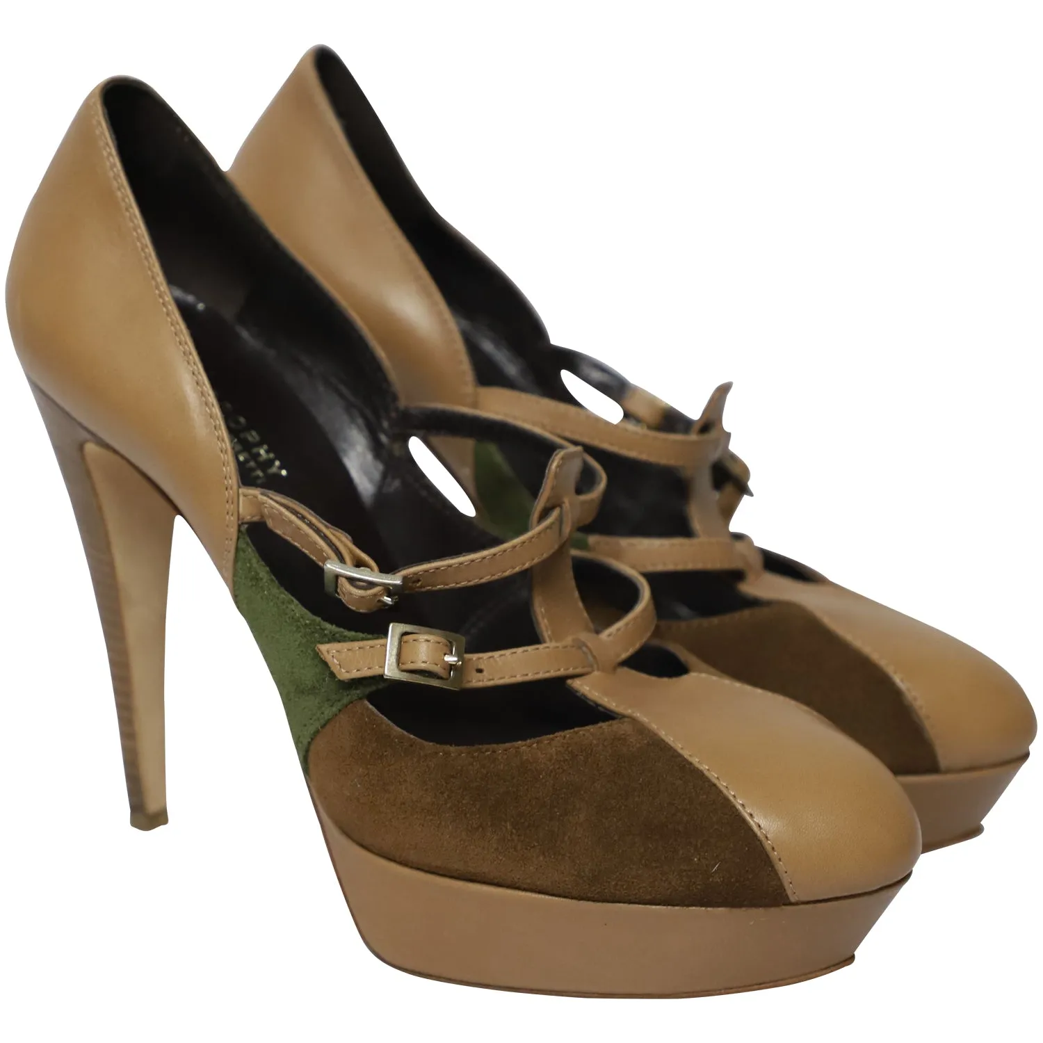 Philosophy Di Alberta Ferretti High Heeled Cage Pumps in Multicolor Leather