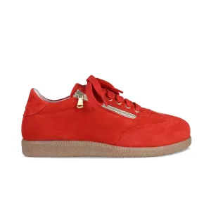 Pixie: Coral Red Suede
