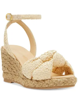 Playa Womens Leather Slingback Platform Sandals