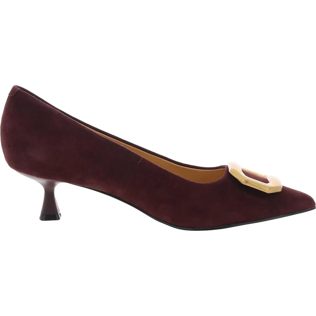 PROPPER Womens Buckle Suede Kitten Heels