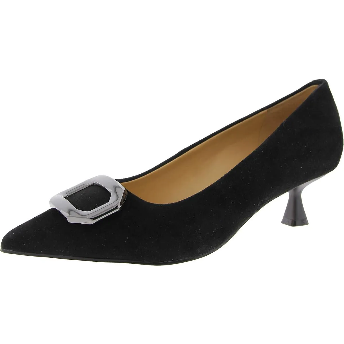 PROPPER Womens Buckle Suede Kitten Heels