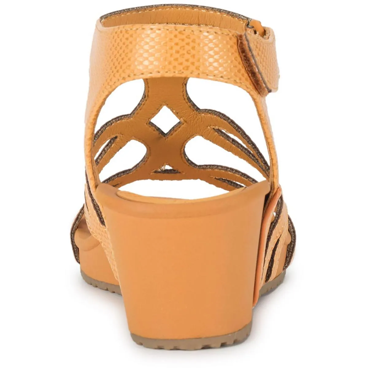 Raeanne Womens Faux Leather Snake Pattern Wedge Sandals