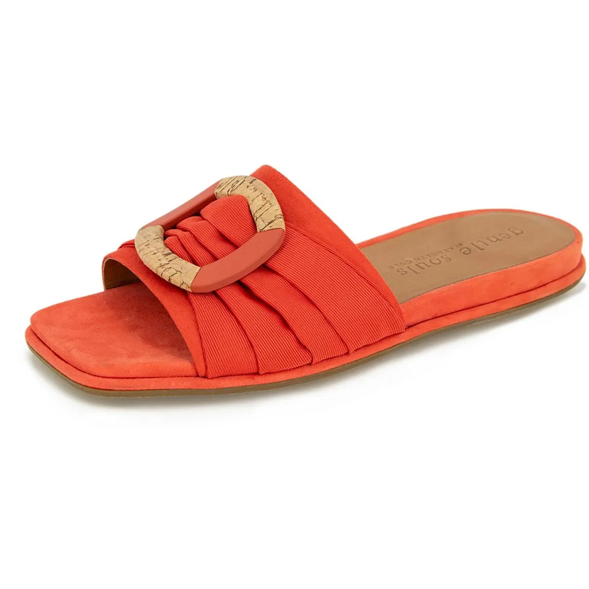 Rhea Womens Cushioned Footbed Slip On Slide Sandals