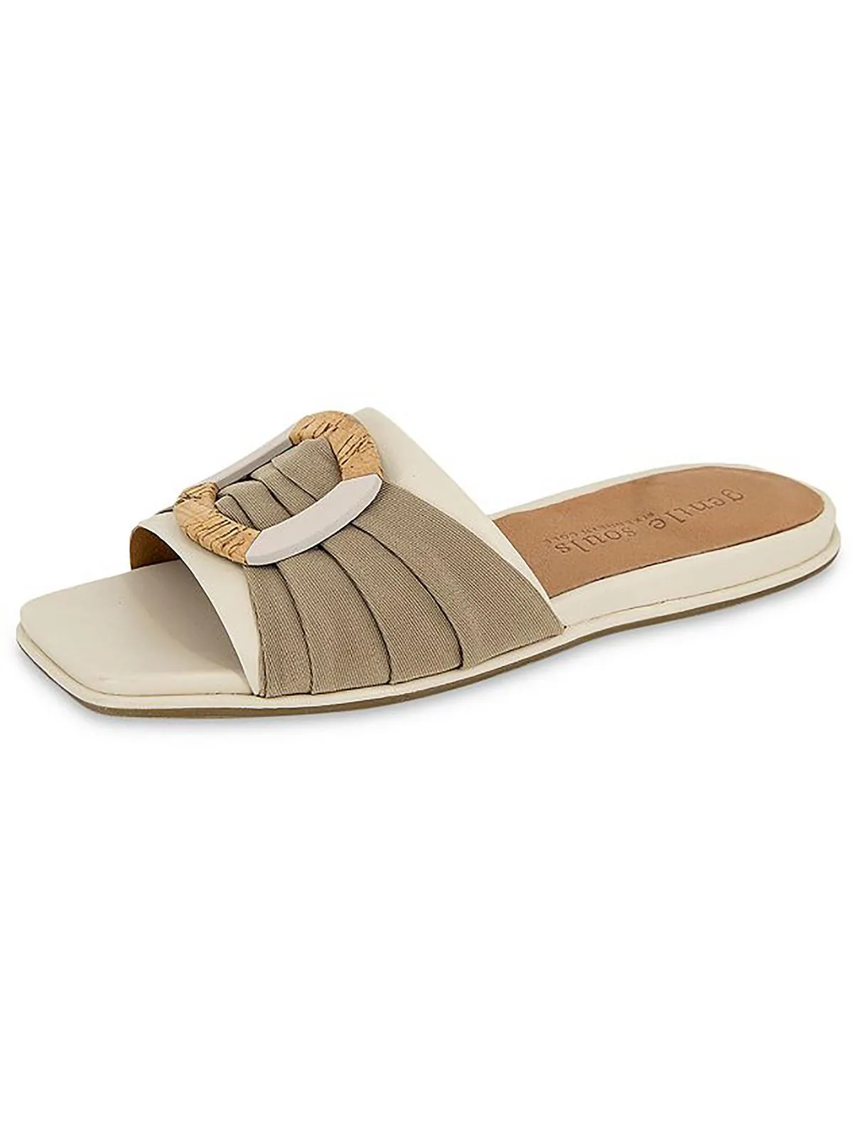 Rhea Womens Cushioned Footbed Slip On Slide Sandals