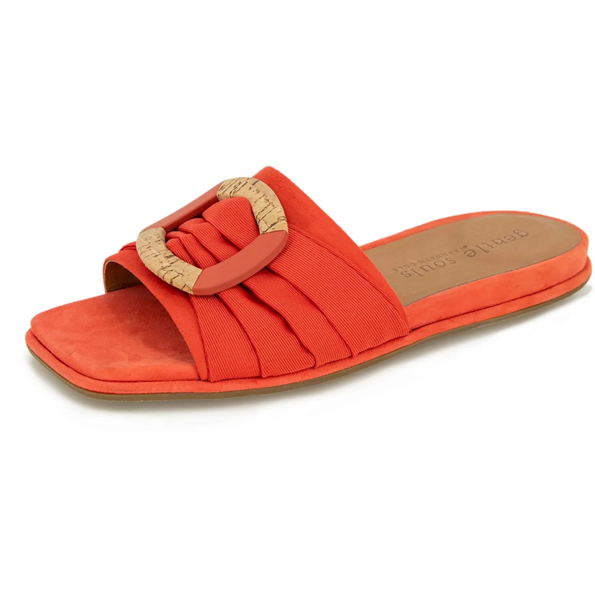 Rhea Womens Cushioned Footbed Slip On Slide Sandals