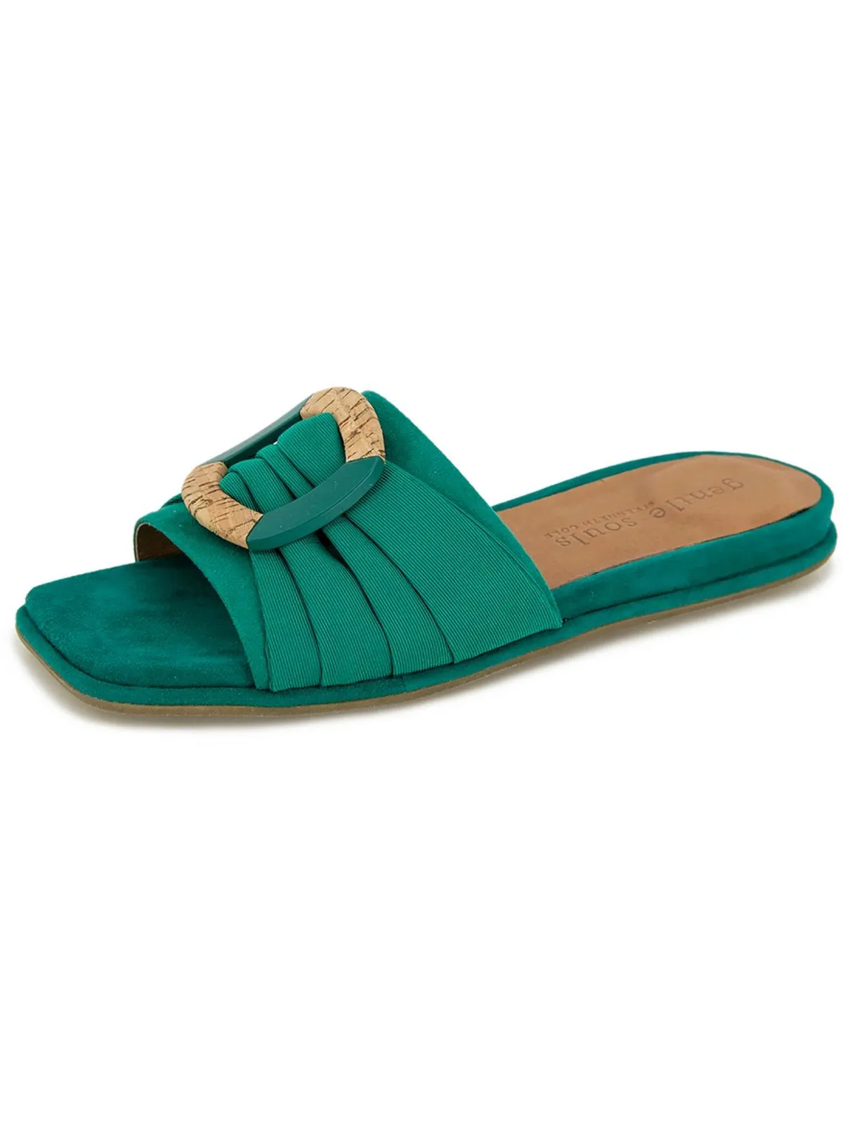 Rhea Womens Cushioned Footbed Slip On Slide Sandals