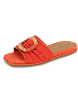 Rhea Womens Cushioned Footbed Slip On Slide Sandals