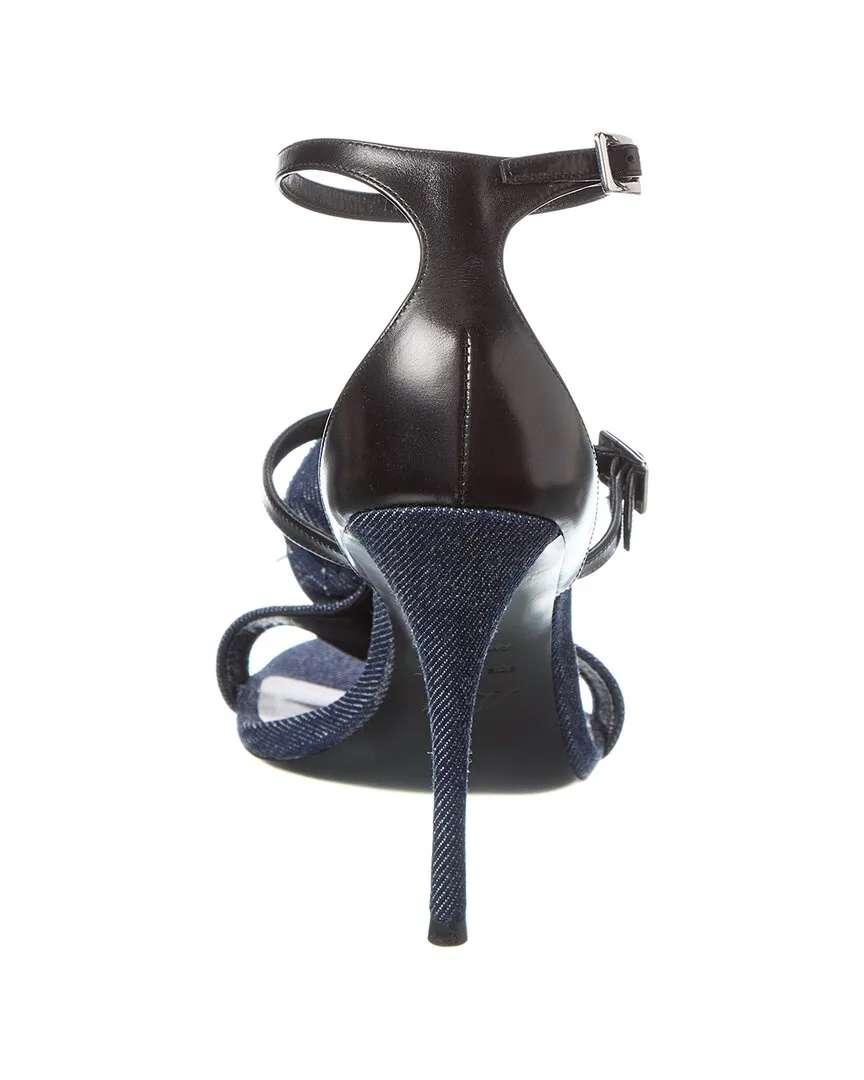 Roger Vivier Denim & Leather Sandal