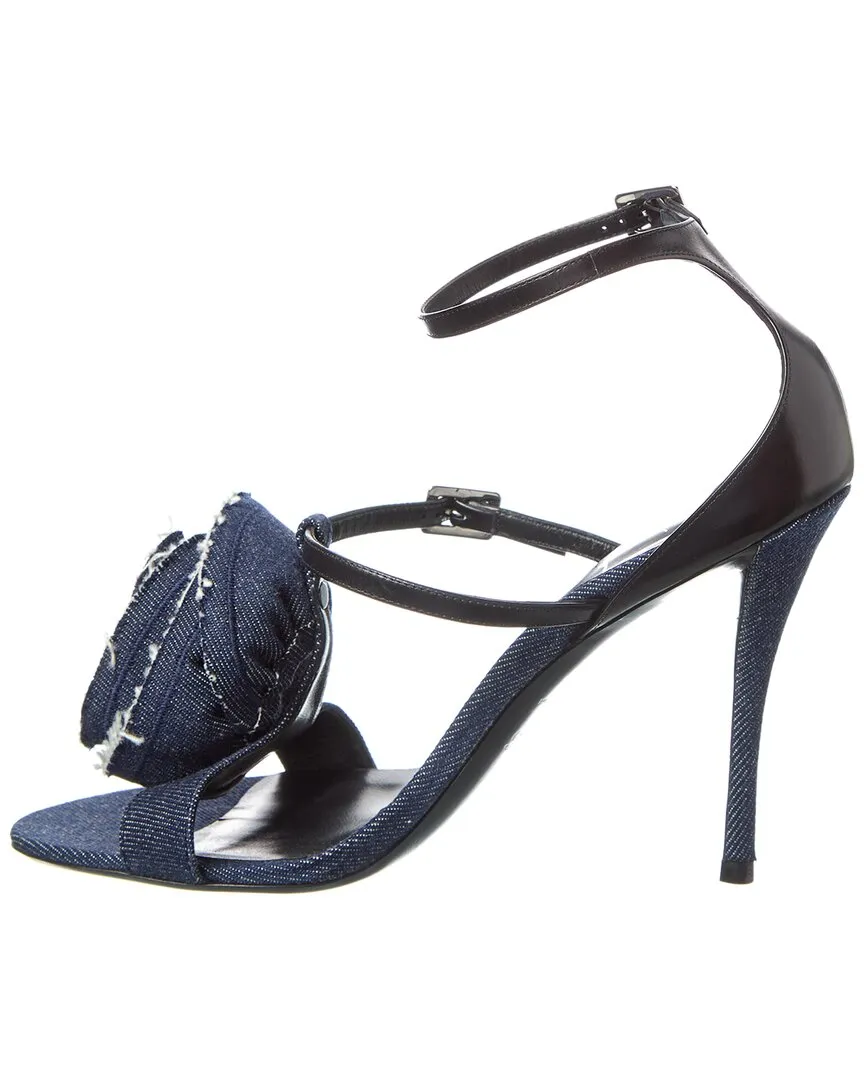 Roger Vivier Denim & Leather Sandal