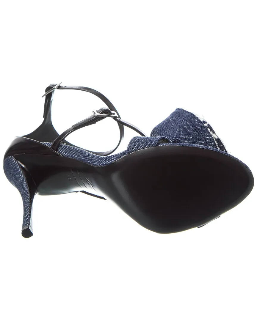 Roger Vivier Denim & Leather Sandal