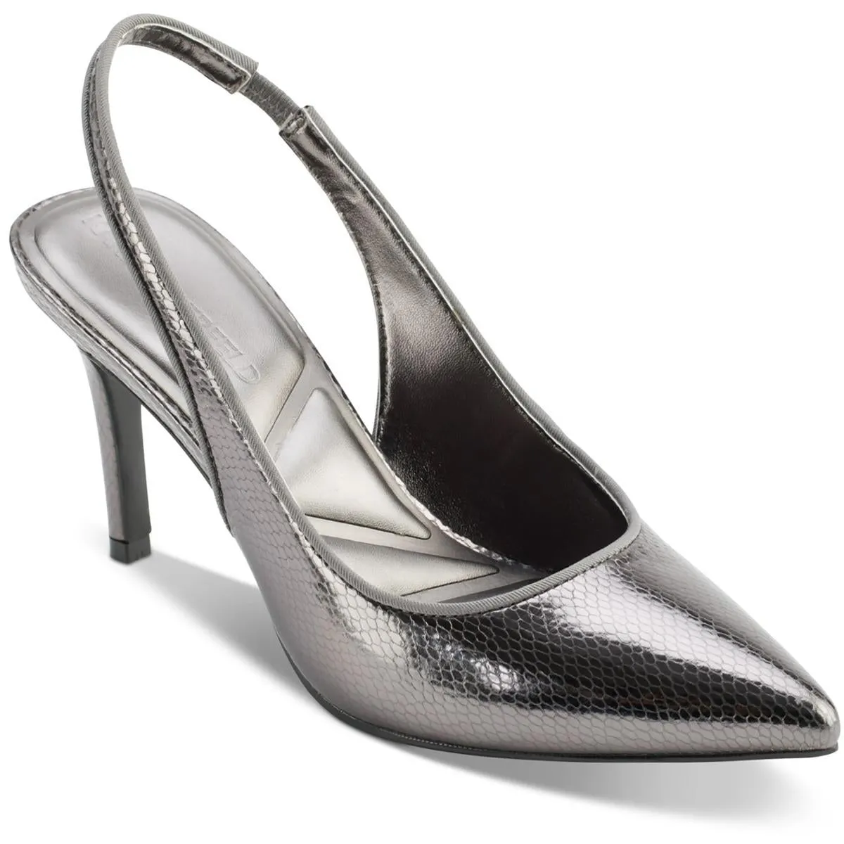 ROSALYN  Womens Metallic Leather Slingback Heels