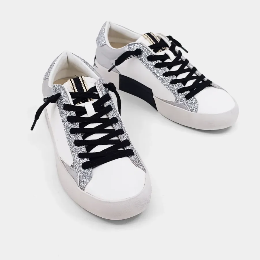 Ruby Sneaker In Silver Glitter - US 8