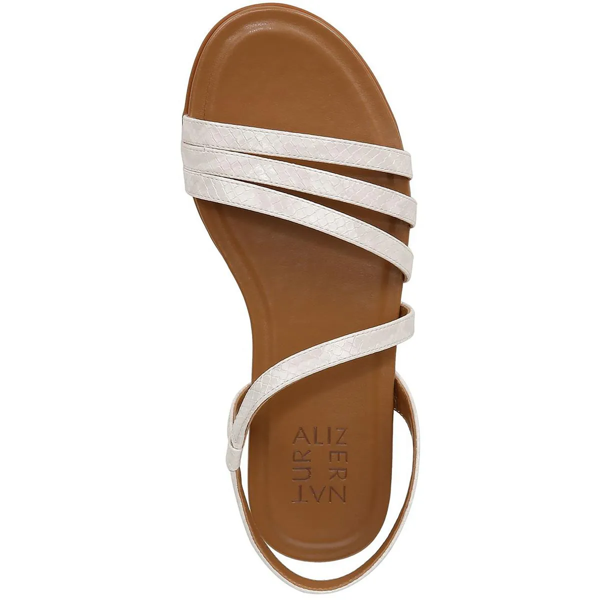 SALMA Womens Faux Leather Strappy Flatform Sandals