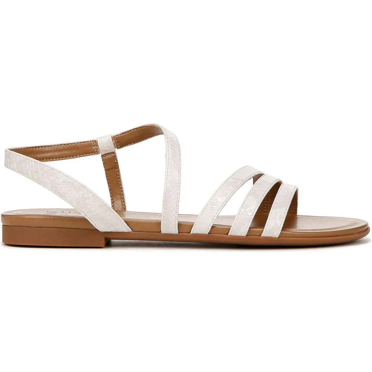 SALMA Womens Faux Leather Strappy Flatform Sandals