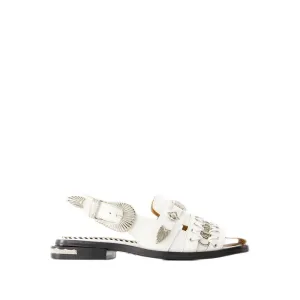 Sandals - Leather - White