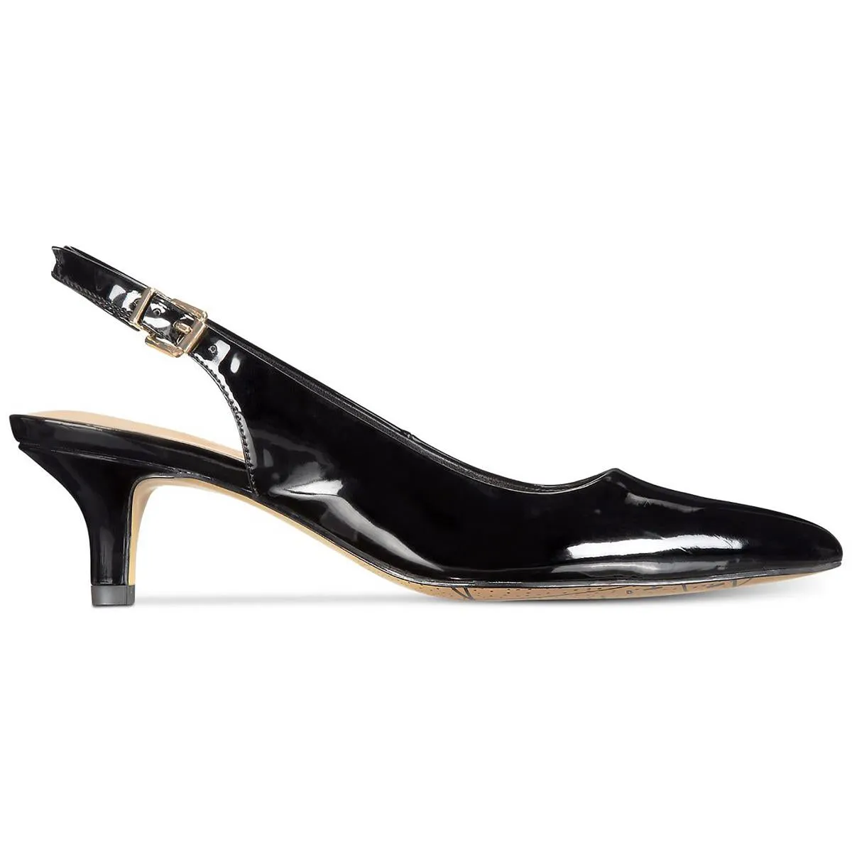 Scarlett II Womens Pointed Toe Kitten Heels