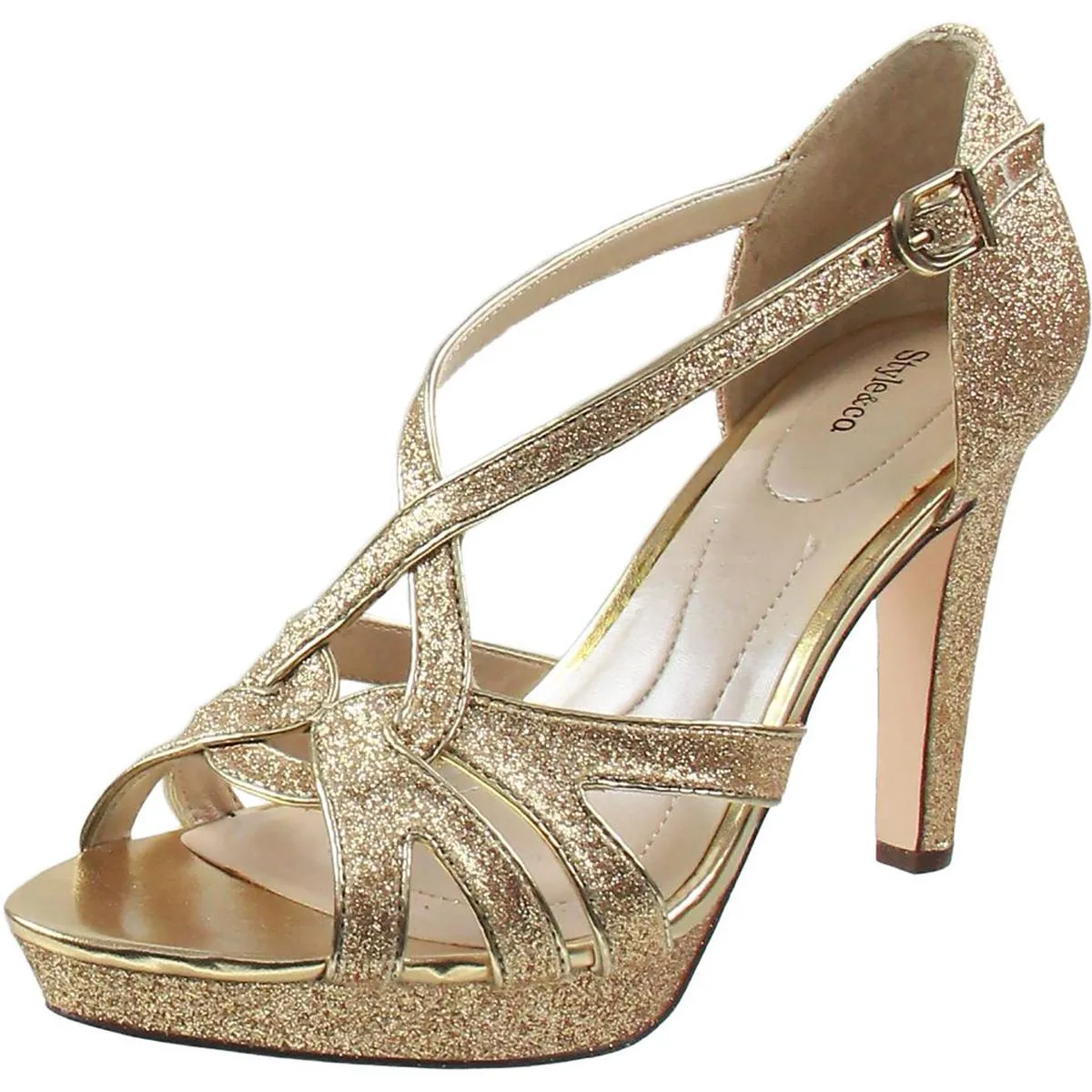 Selinaa Womens Glitter Manmade Pumps