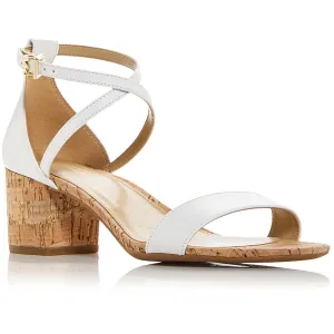 Serena Flex Womens Leather Ankle Strap Heels