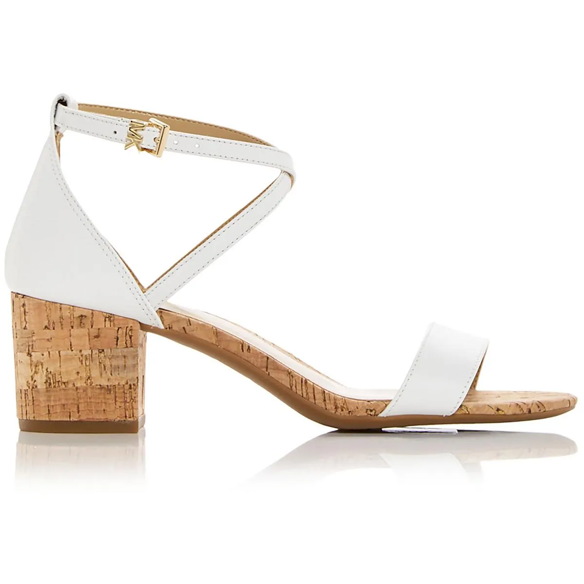 Serena Flex Womens Leather Ankle Strap Heels