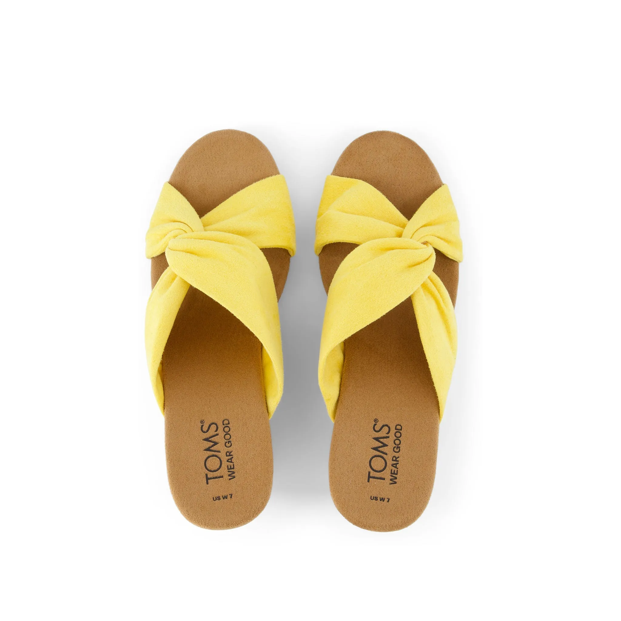 Serena Yellow Cork Wedge Sandal