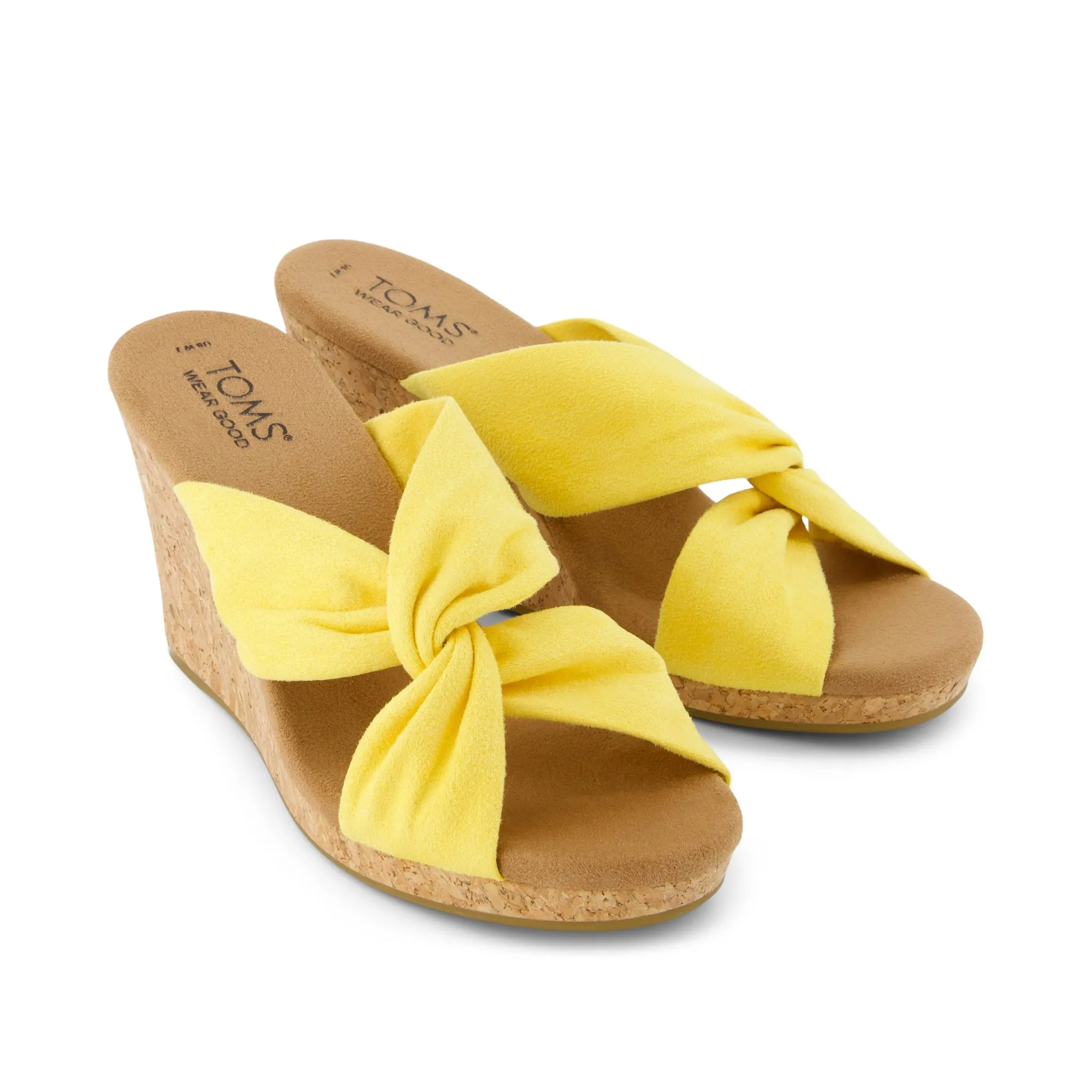 Serena Yellow Cork Wedge Sandal