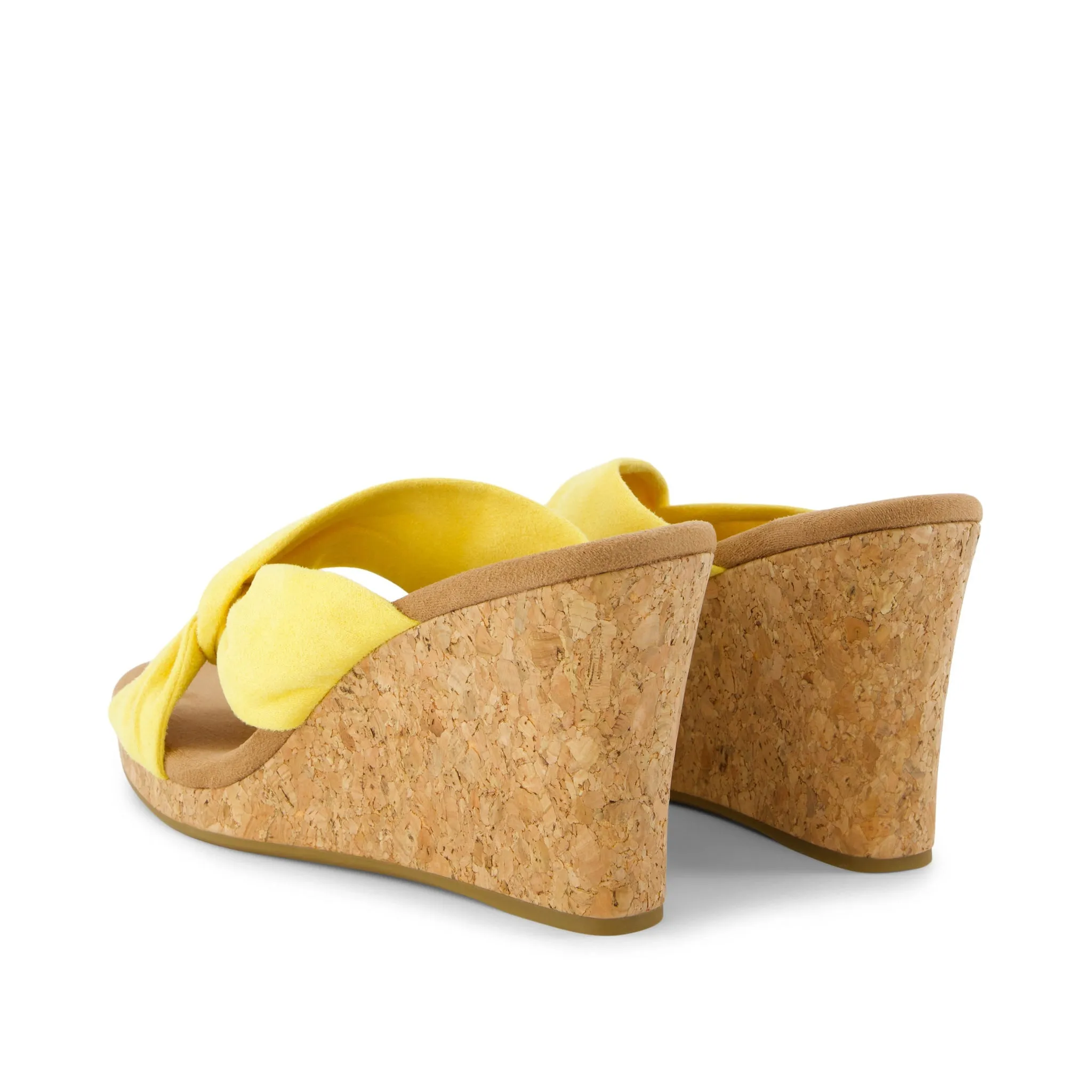 Serena Yellow Cork Wedge Sandal
