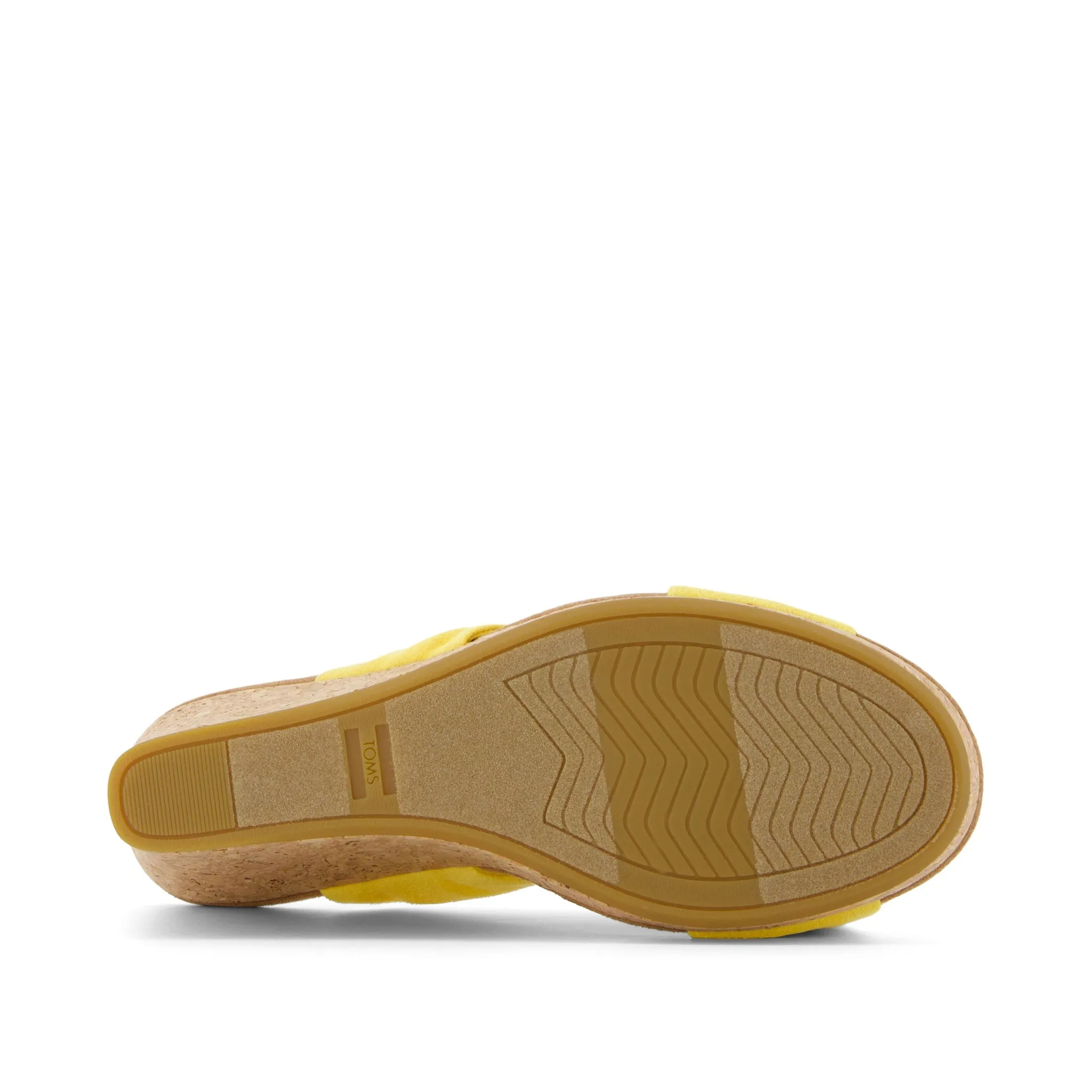 Serena Yellow Cork Wedge Sandal