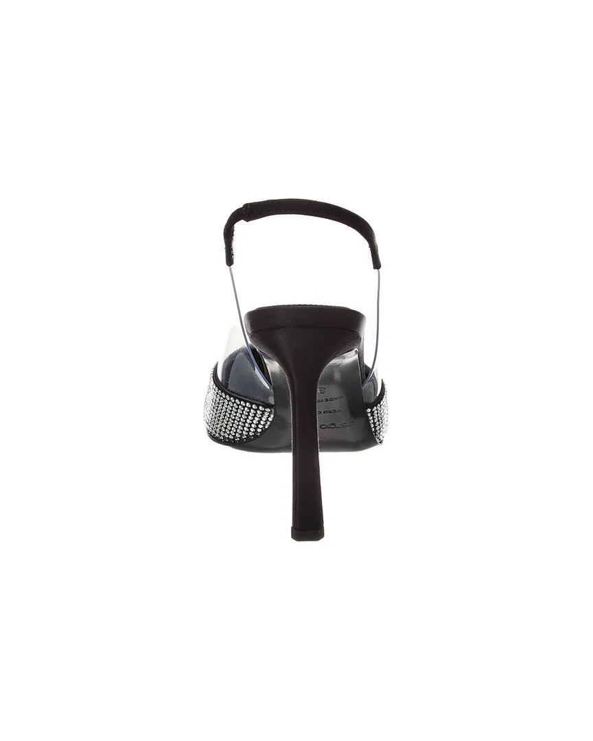 Sergio Rossi x Evangelie Smyrniotaki Satin & Vinyl Slingback Pump