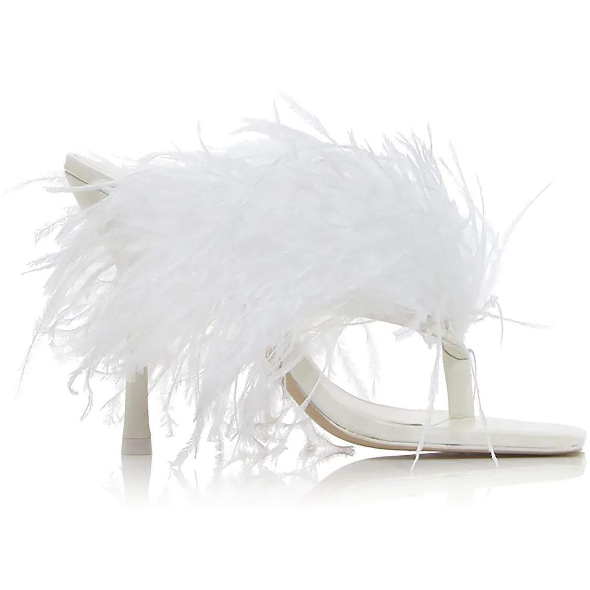 Shannon Womens Leather Thong Heels
