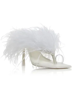 Shannon Womens Leather Thong Heels