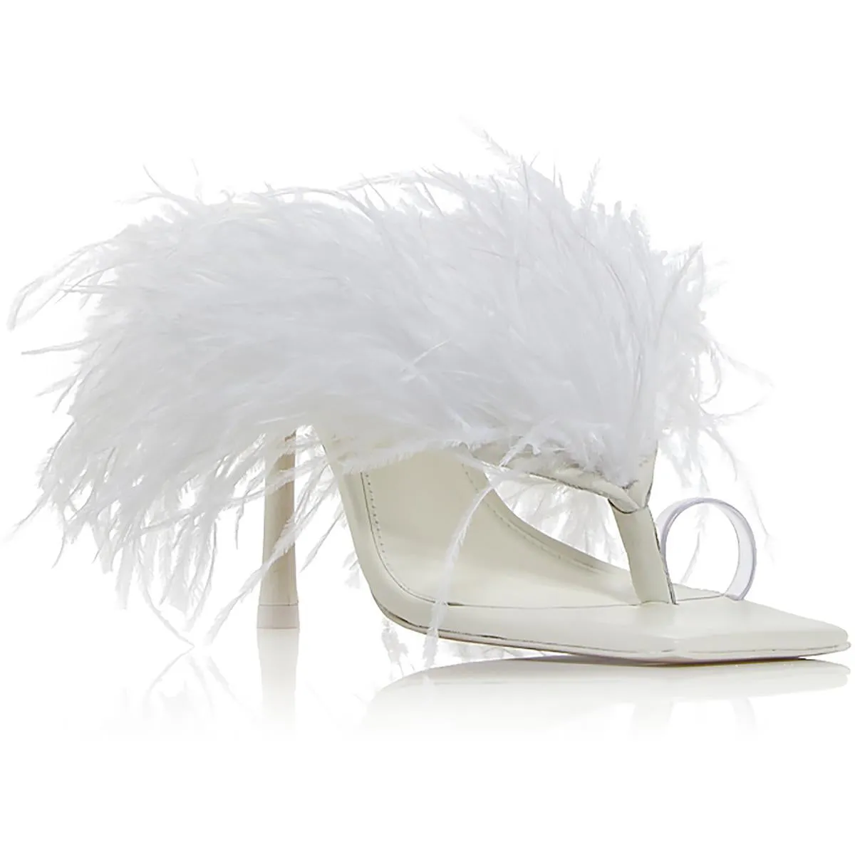 Shannon Womens Leather Thong Heels