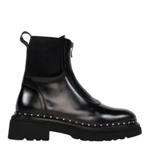 Siena Flat Ankle Boot In Sierra Black