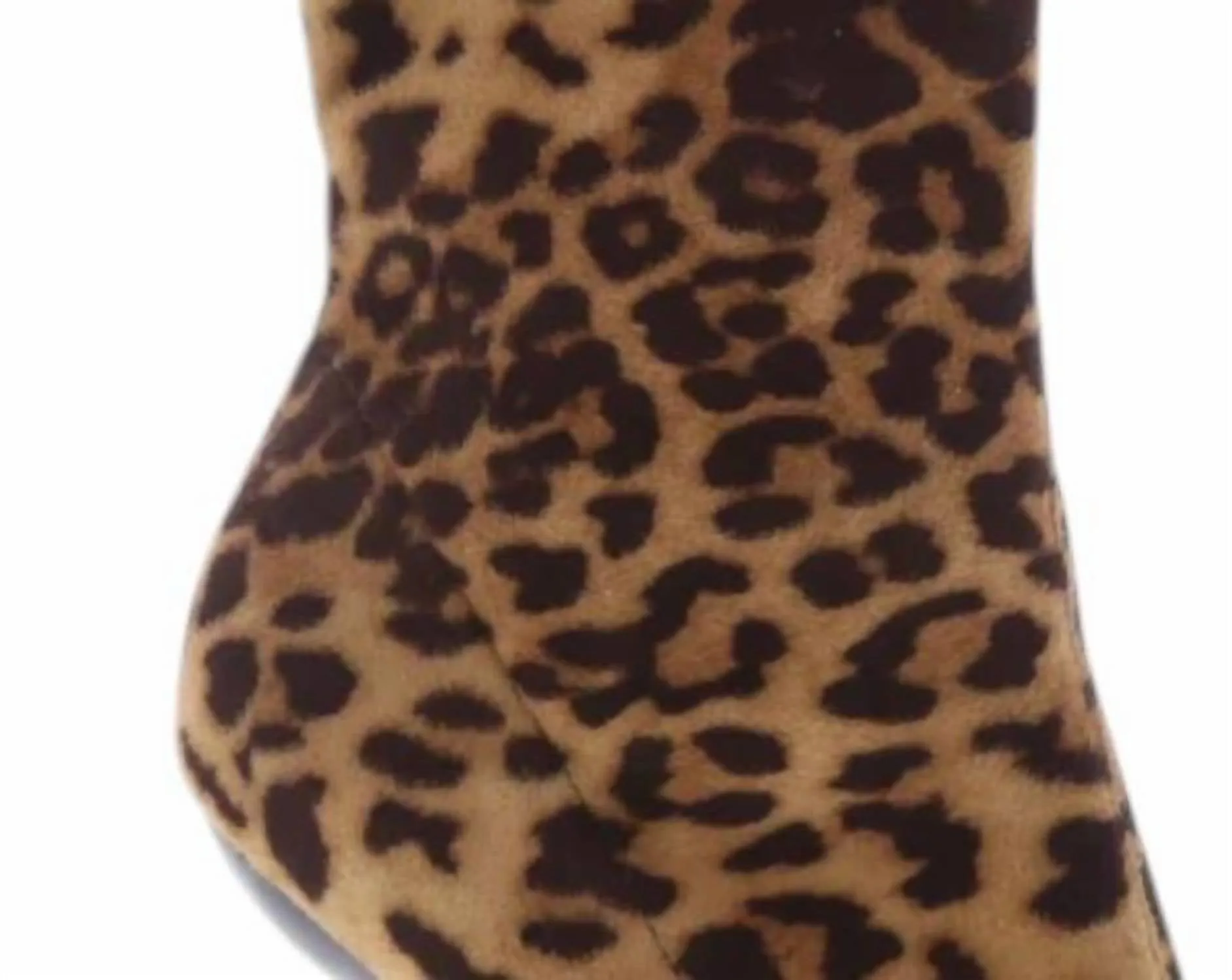 Sienna Suede High Heel Boots In Leopard