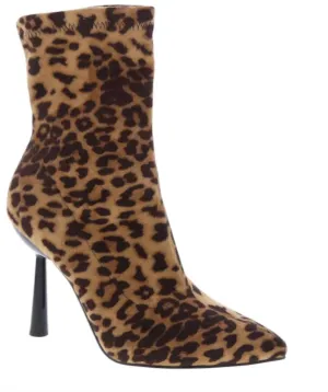 Sienna Suede High Heel Boots In Leopard