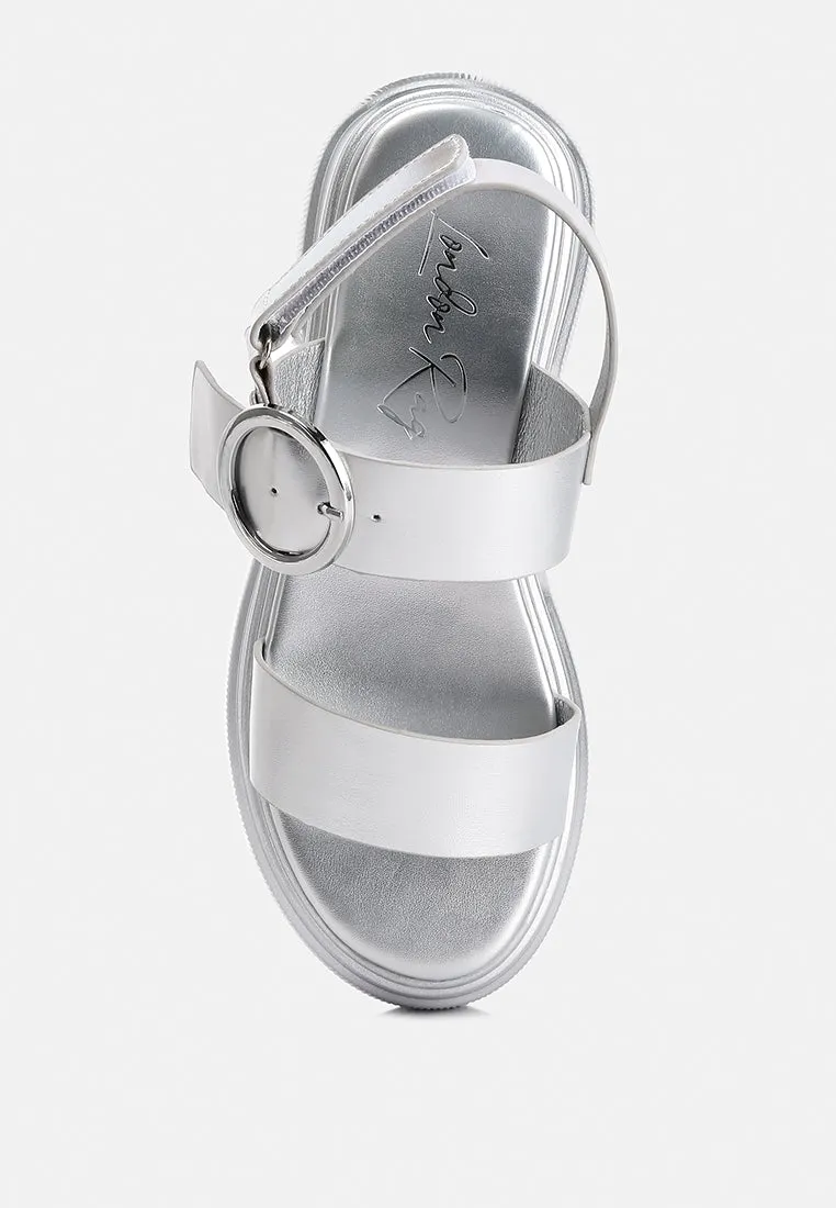 silas metallic chunky sandals
