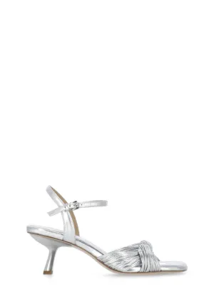 Silver Janis Leather Sandal