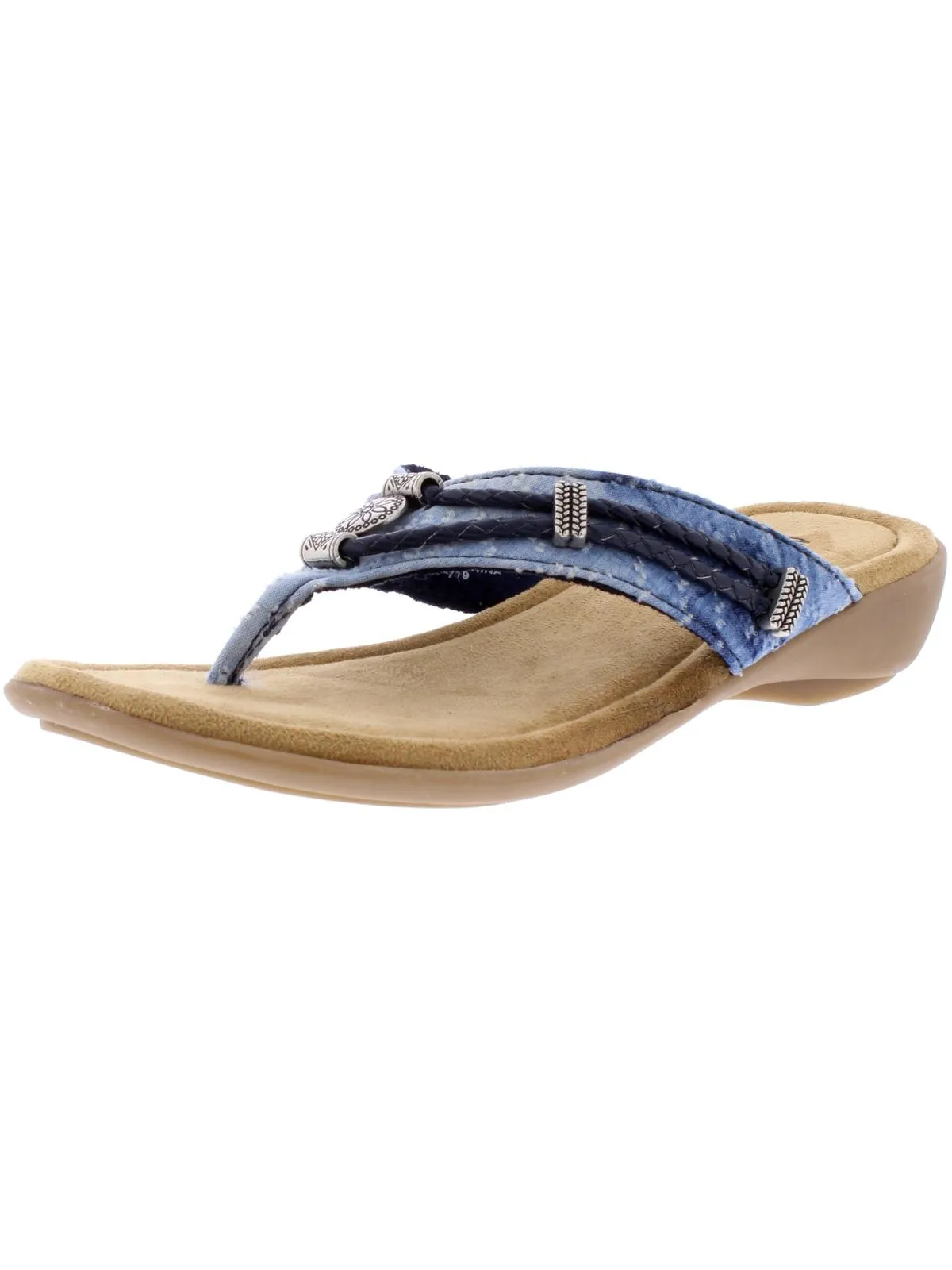 Silverthorne Womens Slip On Slides Thong Sandals