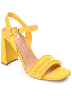 Skiler Womens Faux Leather Ankle Strap Block Heel