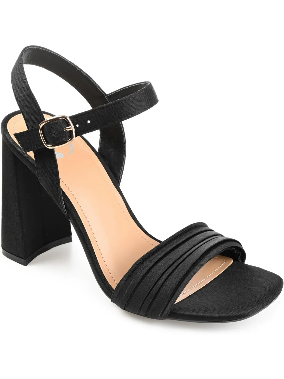 Skiler Womens Faux Leather Ankle Strap Block Heel