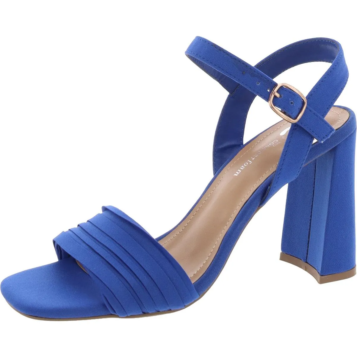 Skiler Womens Faux Leather Ankle Strap Block Heel