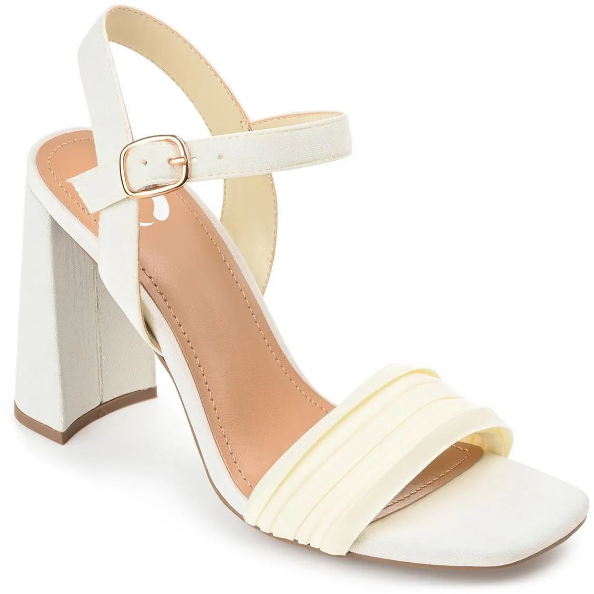 Skiler Womens Faux Leather Ankle Strap Block Heel