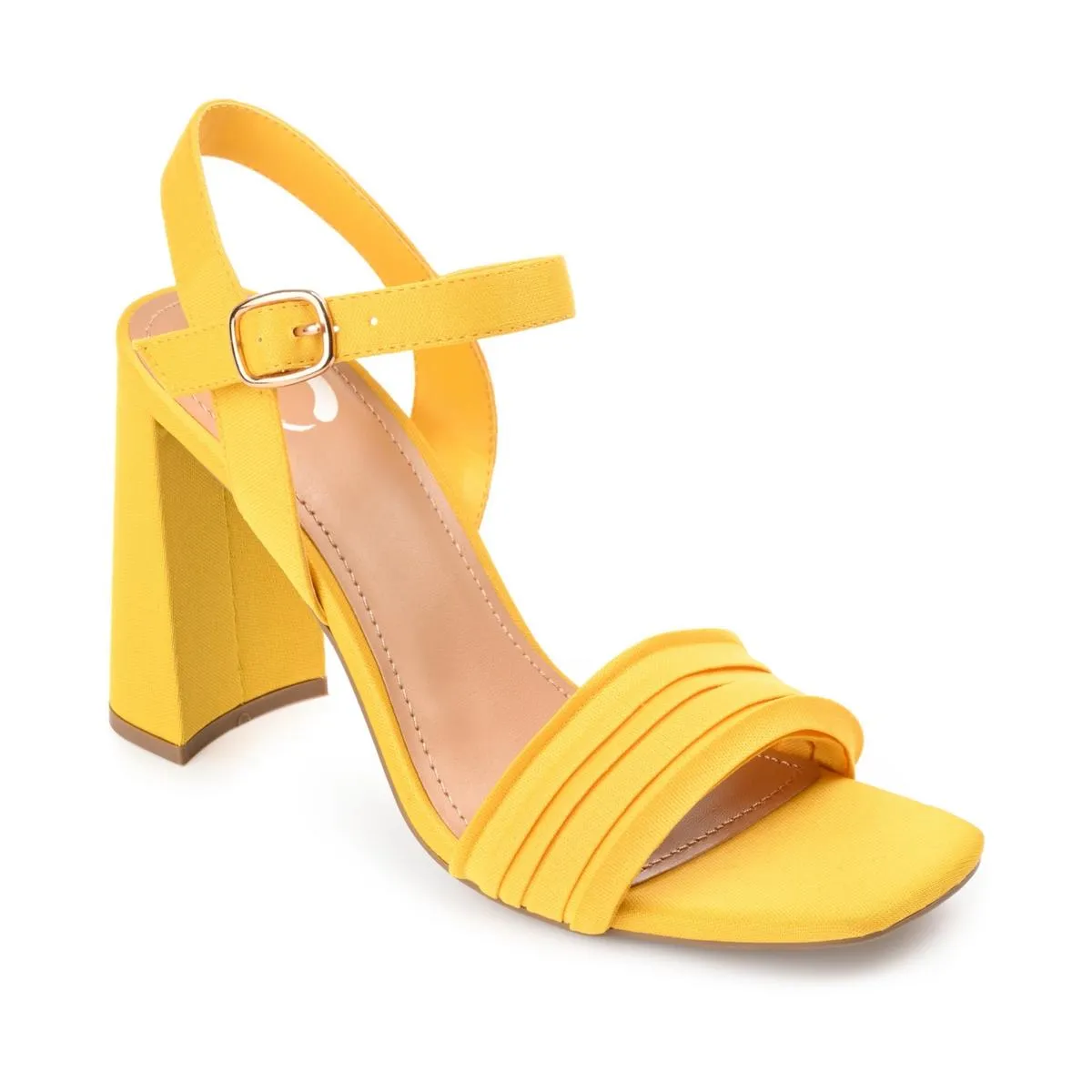 Skiler Womens Faux Leather Ankle Strap Block Heel