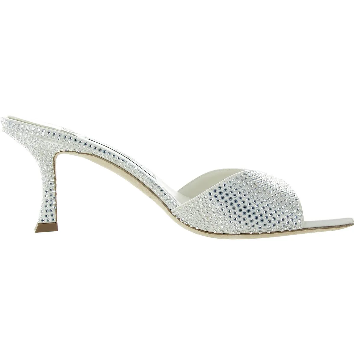 Skye 70 Womens Rhinestone Satin Mules