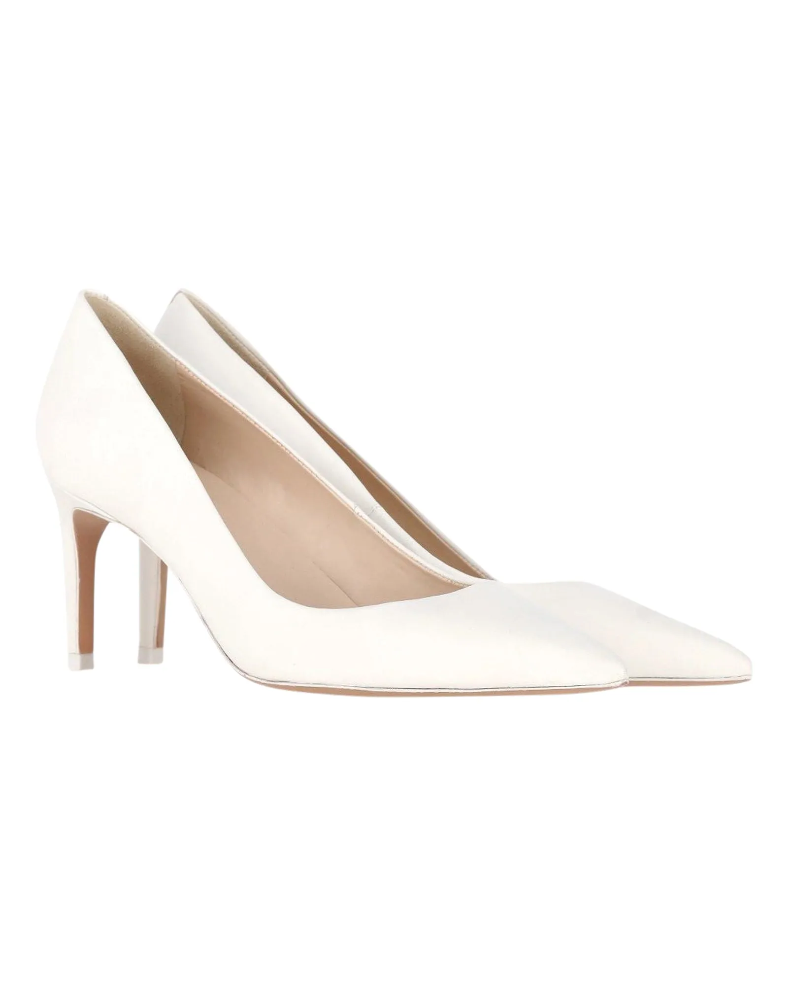 Sophia Webster Lola Pointed Toe Pumps in White Leather